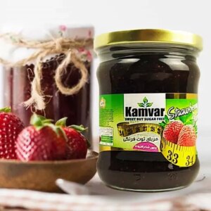مربا توت فرنگی بدون قند و رژیمی کامور